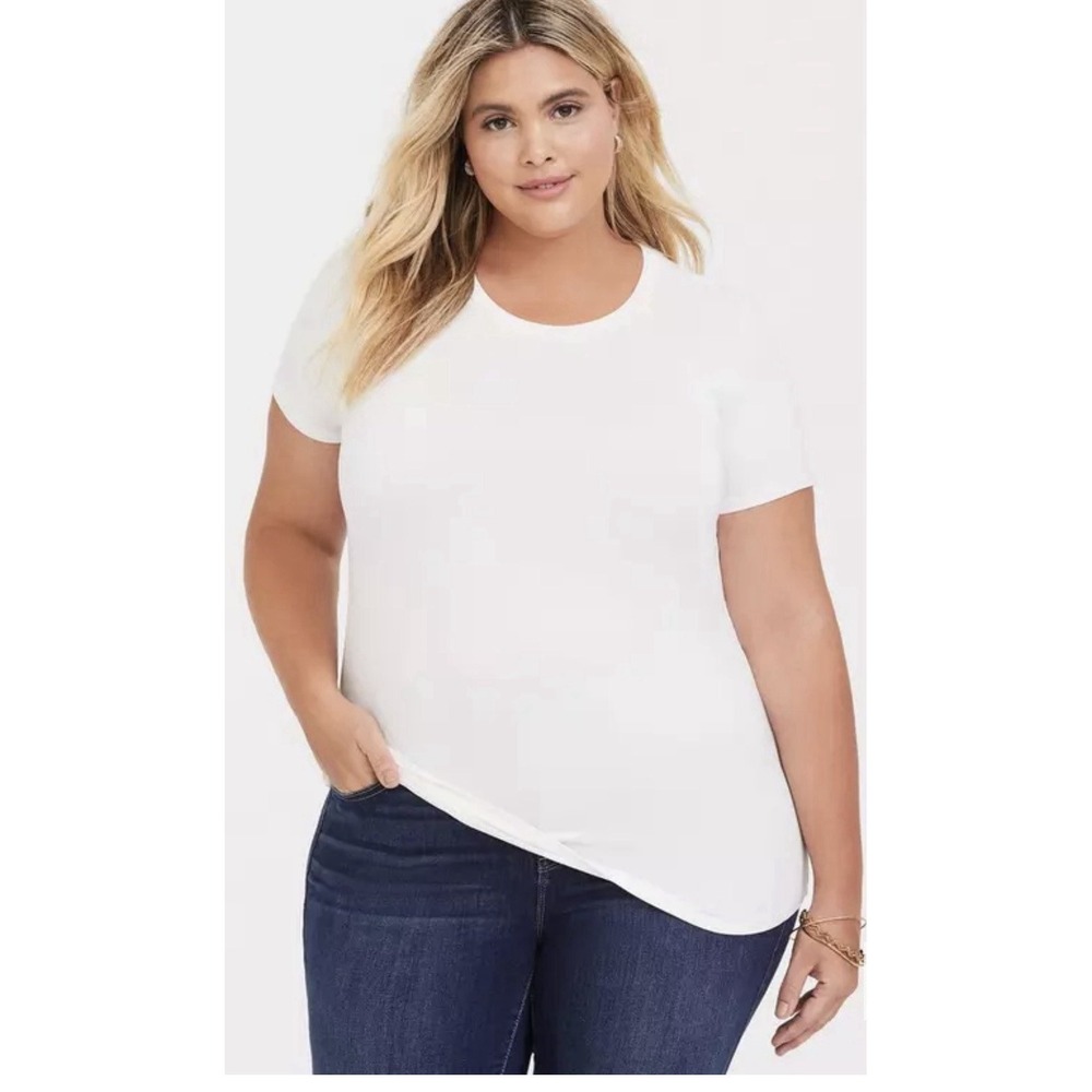 Perfect Super Soft Crew Tee Size 1 Women's Plus Size NWT - Picture 3 of 10